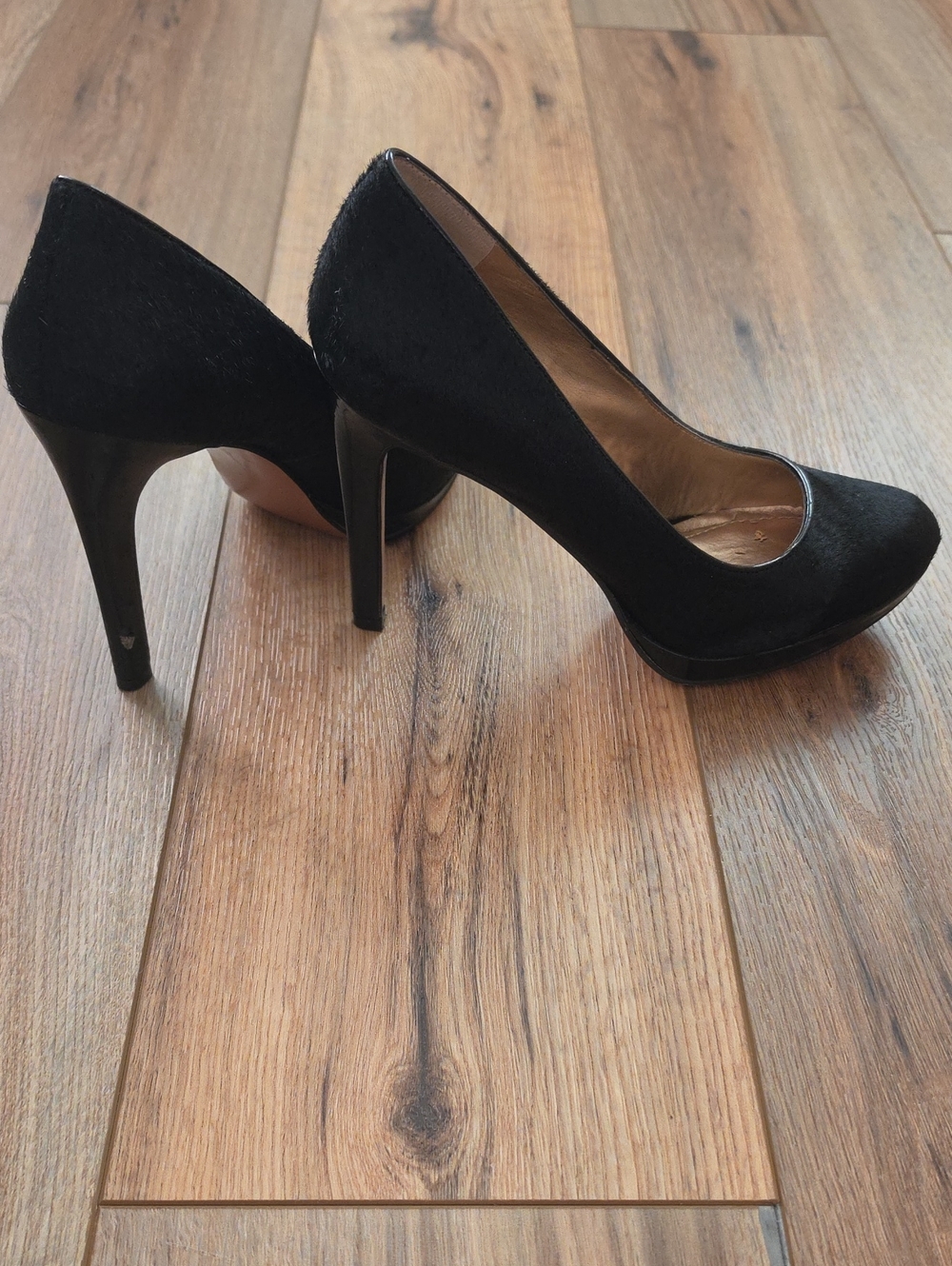 BCBGeneration Tina Pumps, 8.5, Black, Calf Hair